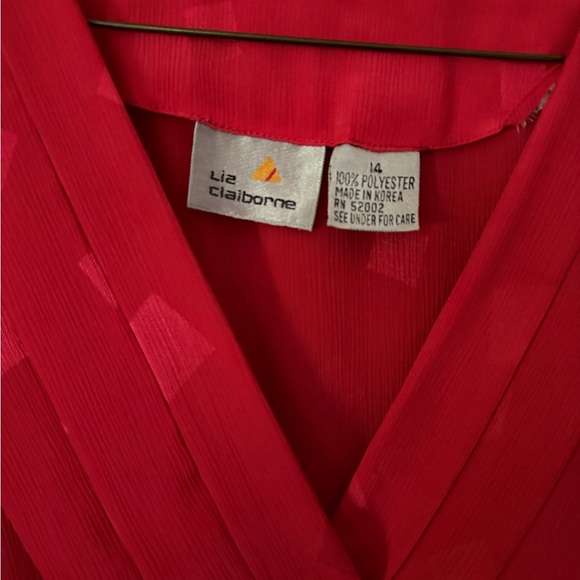 Vintage 90s Liz Claiborne Red Dress - Picture 9 of 9